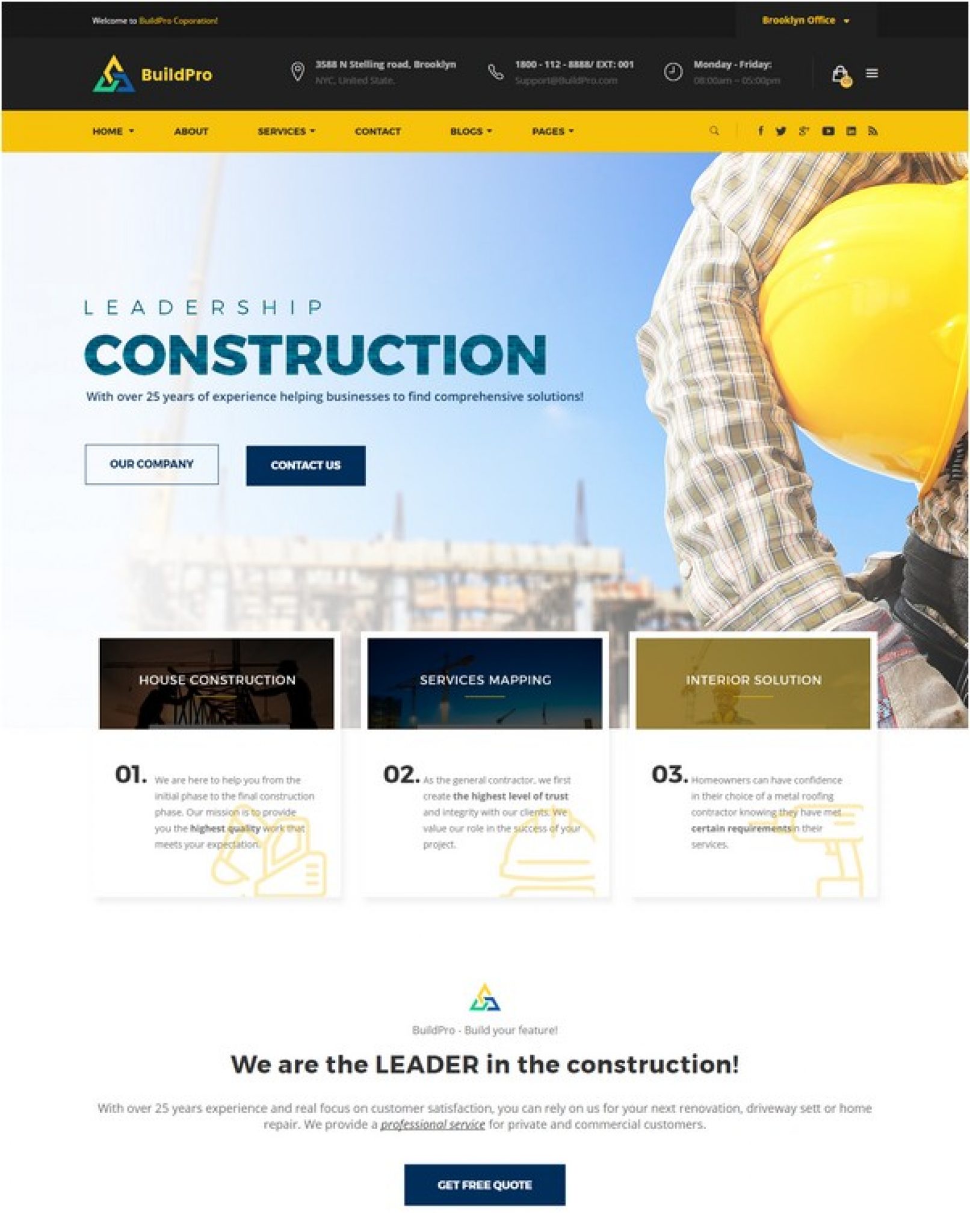 Best Architecture Construction Html Website Templates