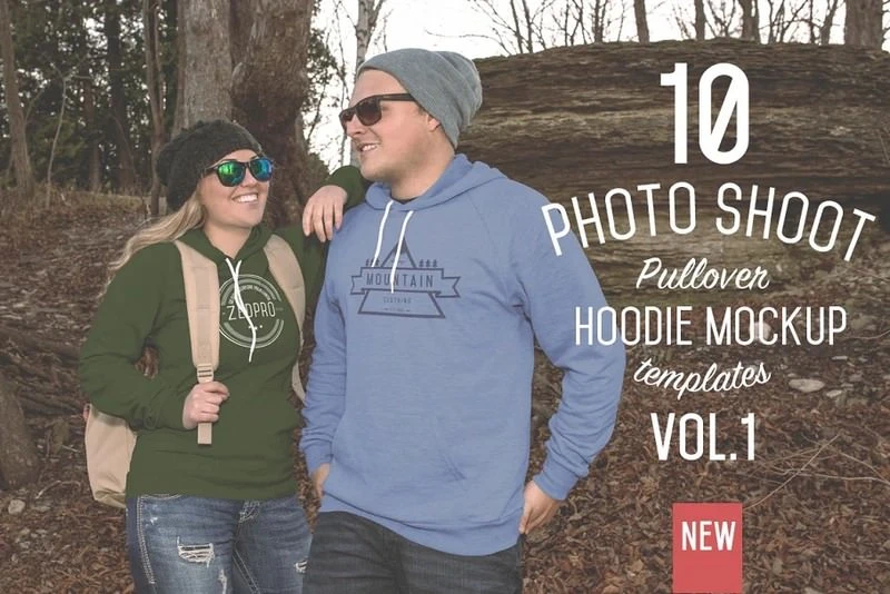 10 Pullover Hoodie Mockups