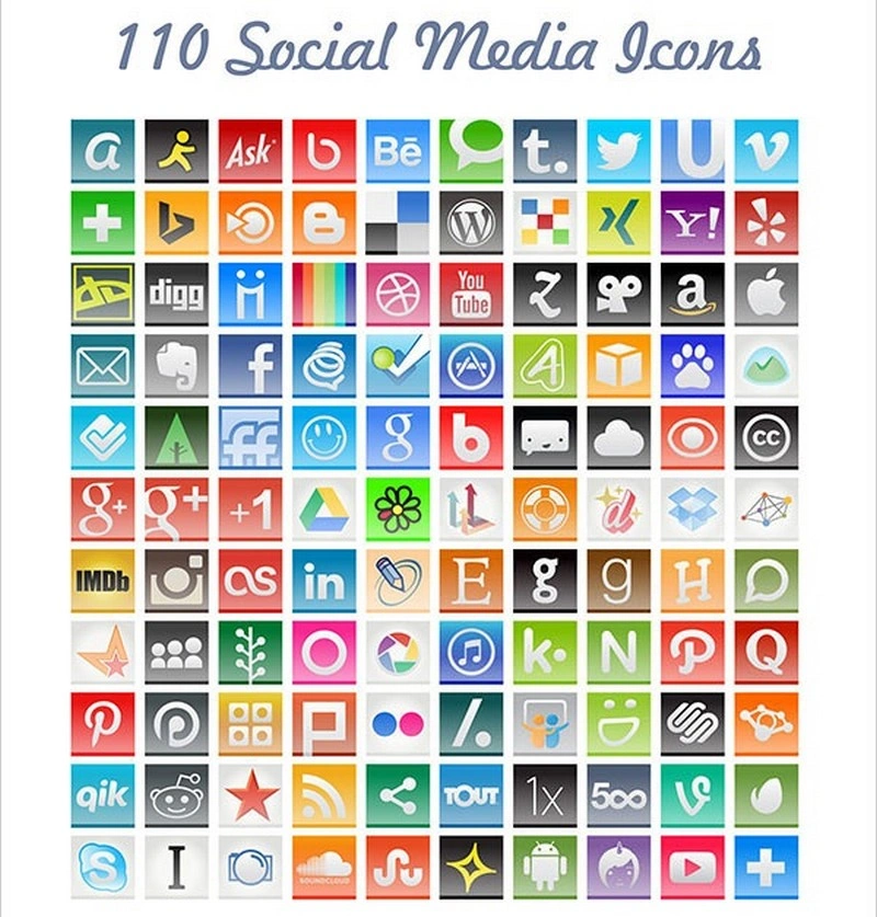 110 Free Social Media Icons