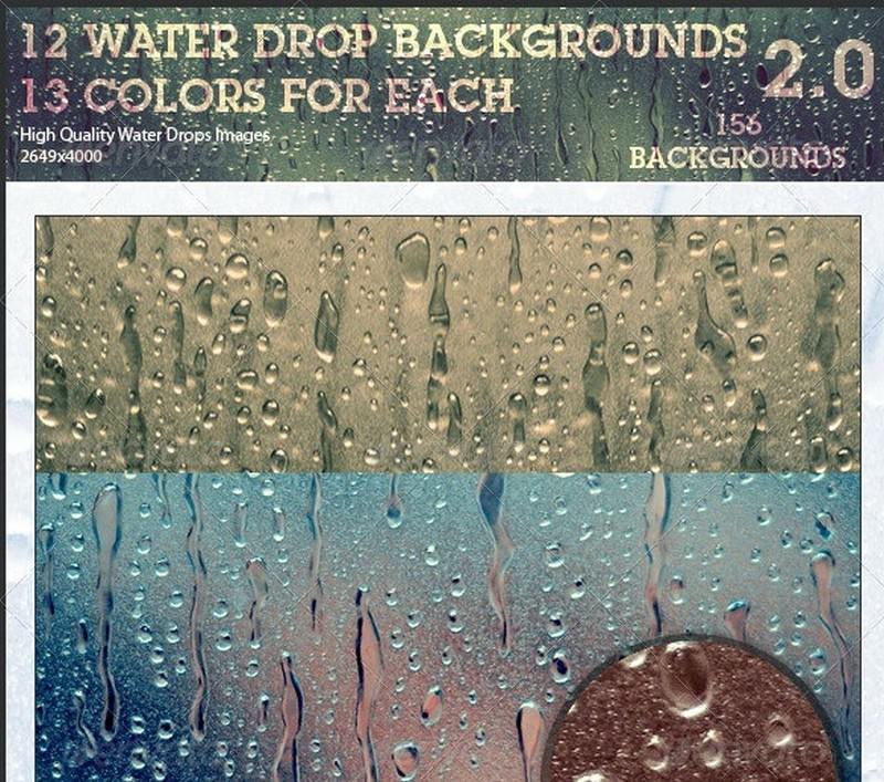 156 Water Drops Backgrounds 2.0