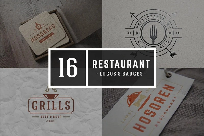 16 Restaurant Logotypes and Badges