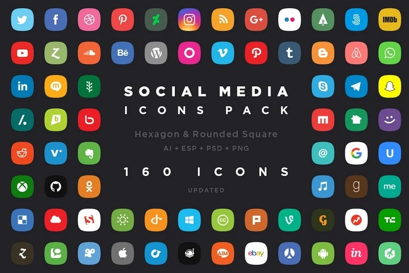 160 Social Media Icon