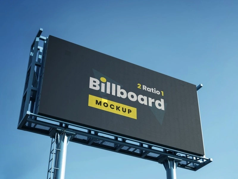2 Ratio Outdoor Billboard Mockup