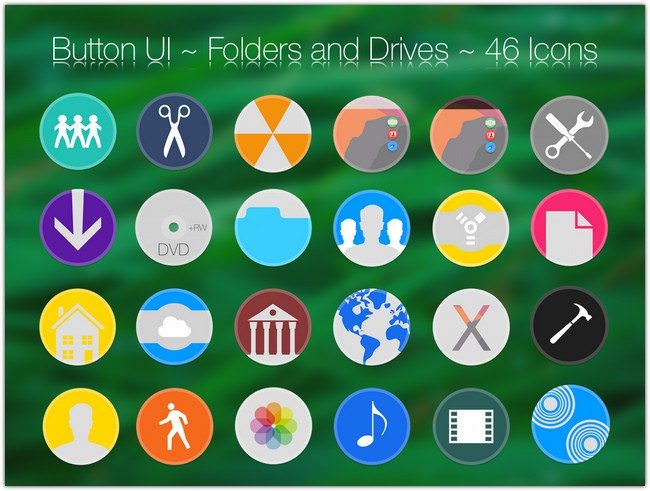 Button UI System Folders and Drives