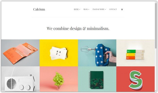 Calcium - Minimalist Portfolio & Blogging Theme
