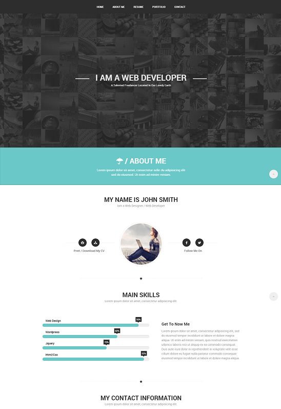 28+ Best Personal Html   Psd Vcard Templates 2018 - Templatefor