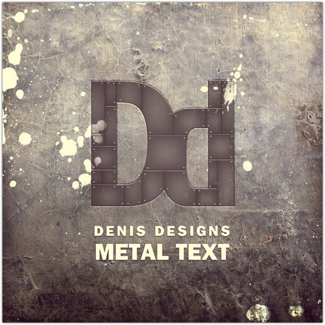 Create A retro metal text poster in Photoshop