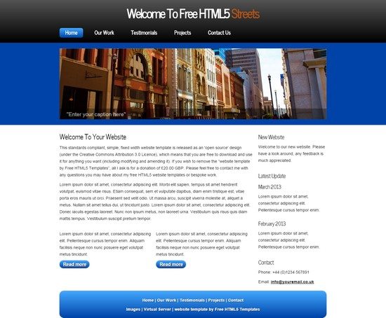 HTML5 Streets Template