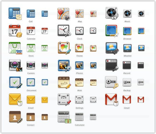 Mobile Application Icon Set
