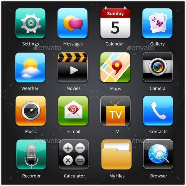 Mobile Applications Icons