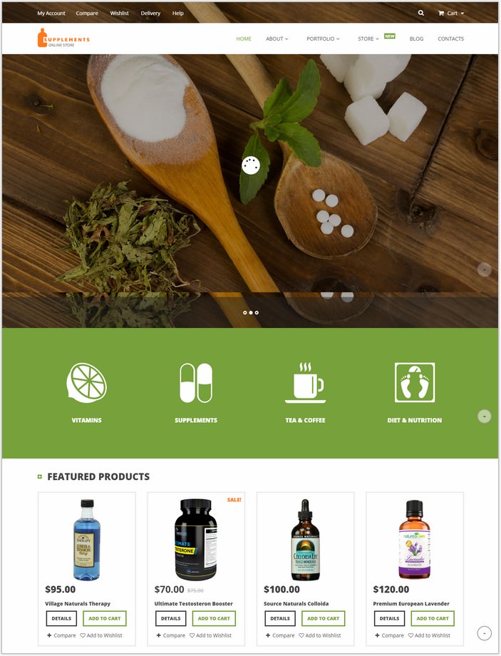 Nutrition Supplements WooCommerce Theme