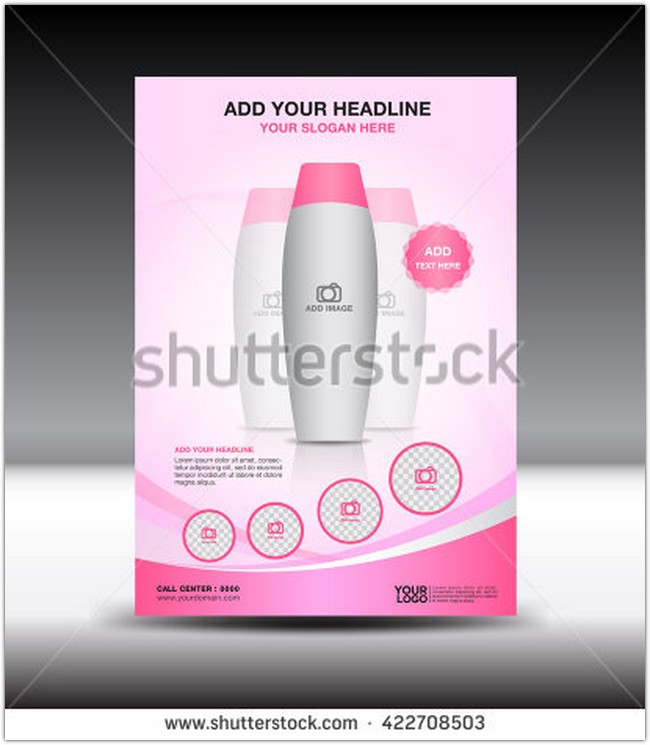 Pink business brochure flyer design