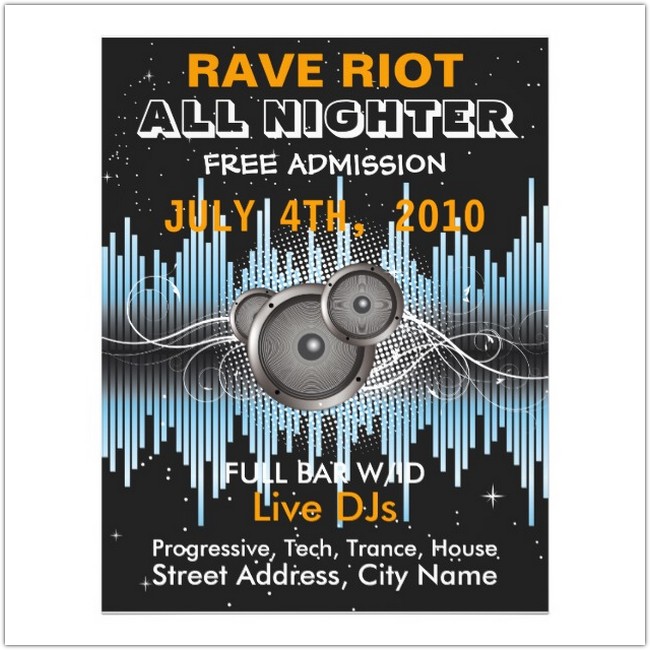 Rave Riot Music Flyer