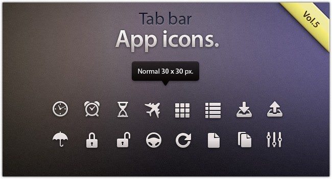 Tab Bar Icons iOS vol5