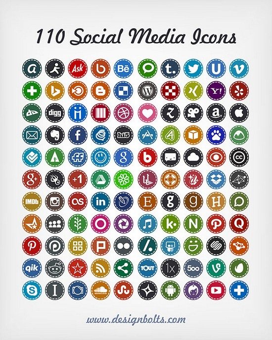 110 Free Social Media Icons