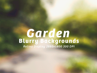 15 Garden Blurry Backgrounds