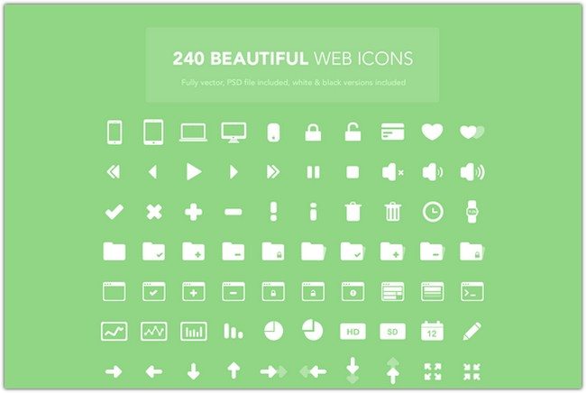 240 Beautiful Web Icons