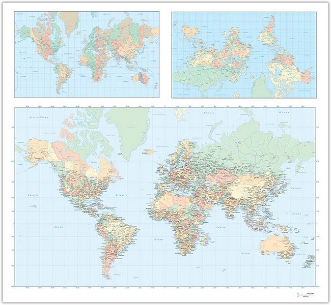 3 Vector map of the world plan