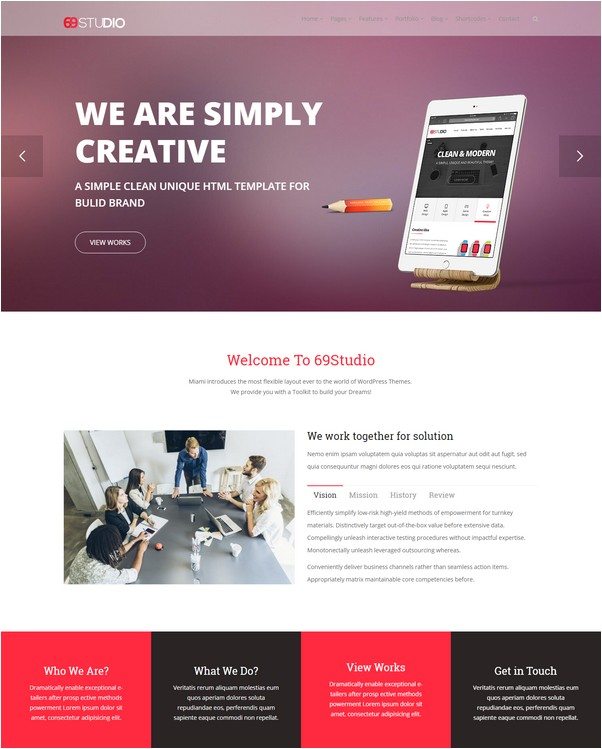 69Studio Creative Agency HTML5 Template