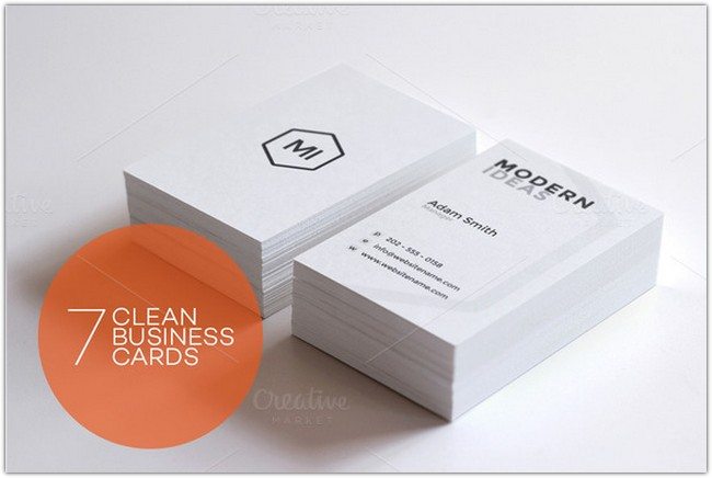 7 Clean Minimal Business Cards