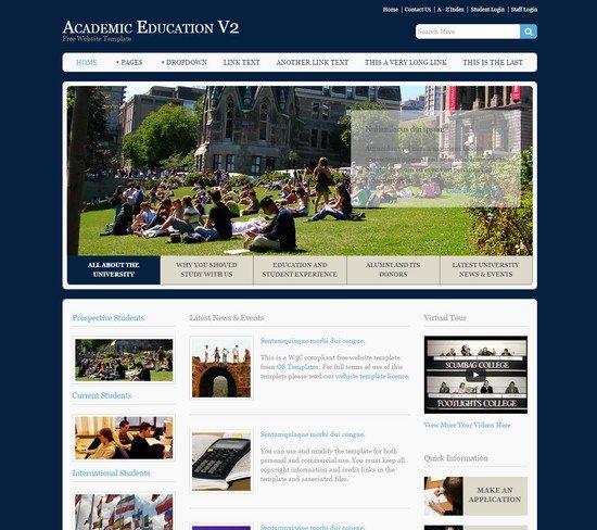 ACADEMIC EDUCATION FREE CSS TEMPLATE