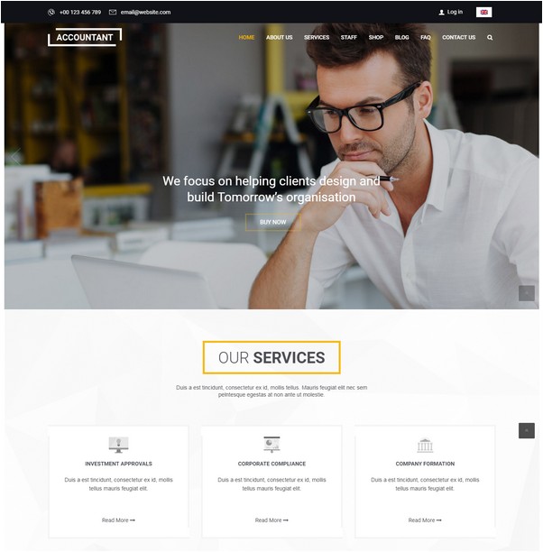 42+ Best Accountant WordPress Themes 2018 - Templatefor