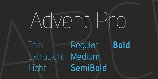 Advent Pro Font Family