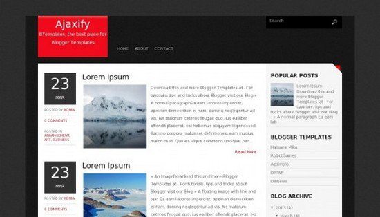 Ajaxify Blogger Template