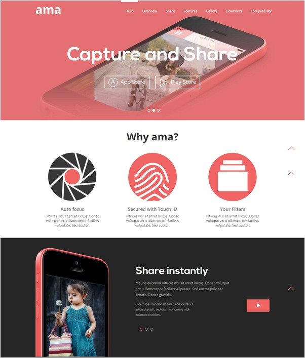 Ama a Mobile App based Flat Bootstrap Responsive web template 