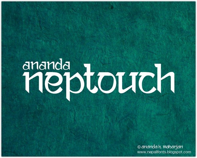Ananda NepTouch Font
