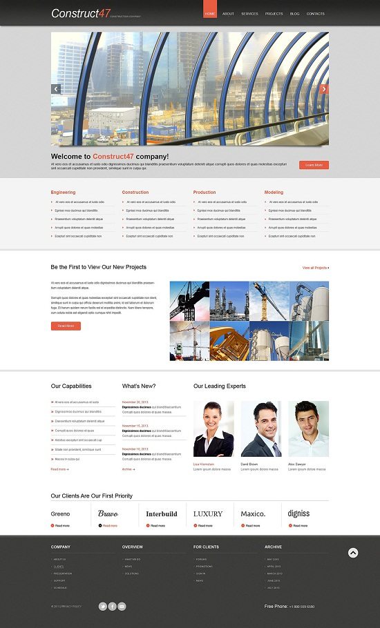 Architecture and Construction WordPress Theme