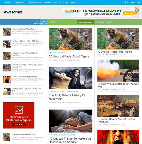 Awesome Mag Blogger Template
