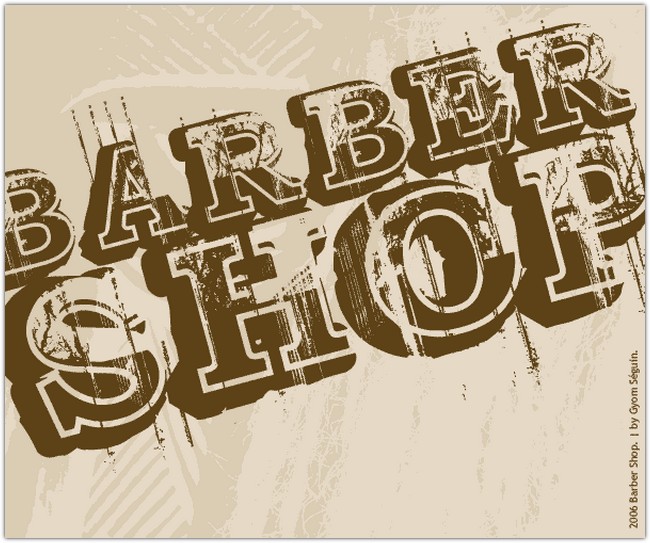 Barber Shop Shadow Font