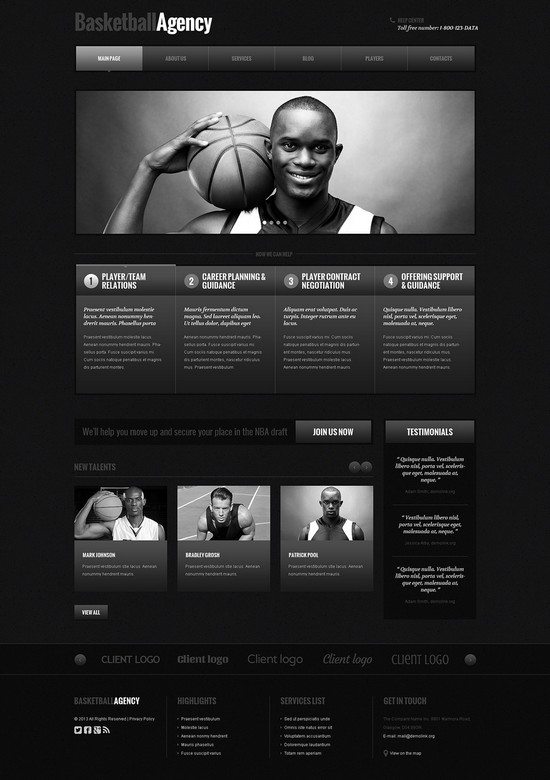 Basketball Responsive WordPress Theme