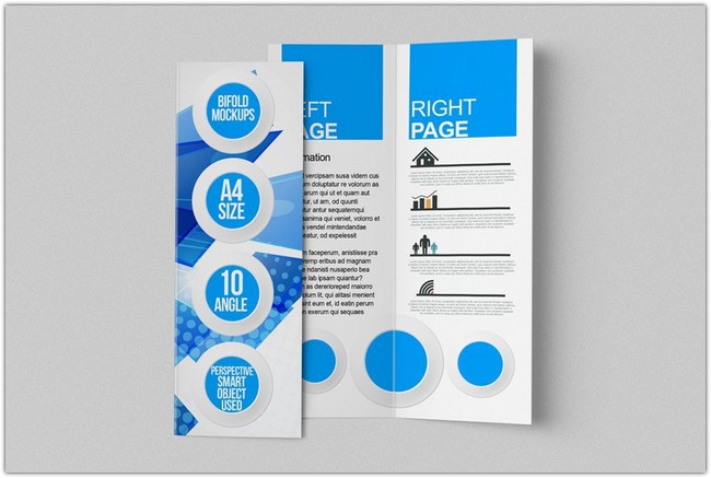 Bi-Fold Brochure Mockups