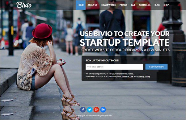 Bivio - Bootstrap 3 App Landing Page WordPress 