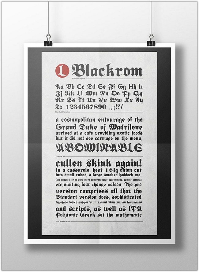 Blackrom – Blackletter Typeface