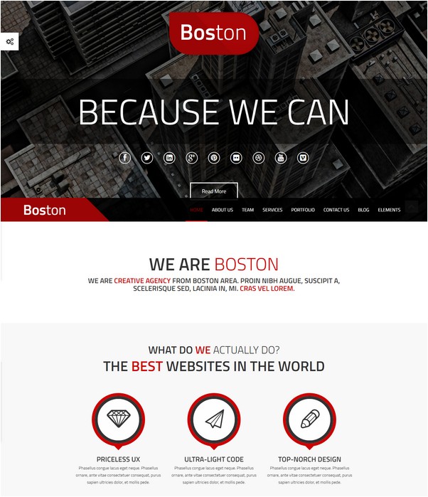 Boston - Corporate Parallax HTML Template