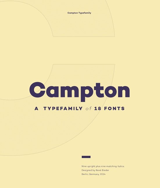Campton free font