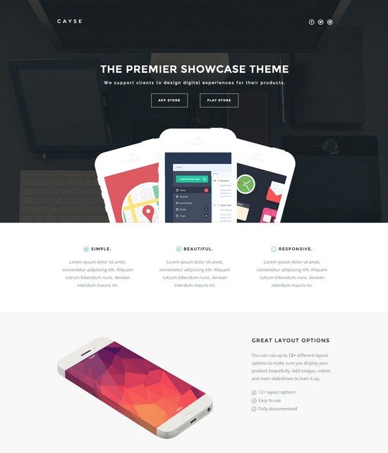 Cayse - Clean Product Landing Page