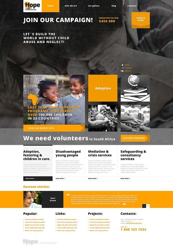 Charity Responsive WordPress Theme