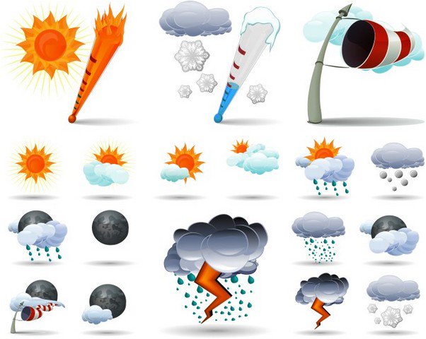 Collection OF Weather Icons  