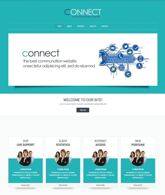 Connect Corporate Business Mobile website Template