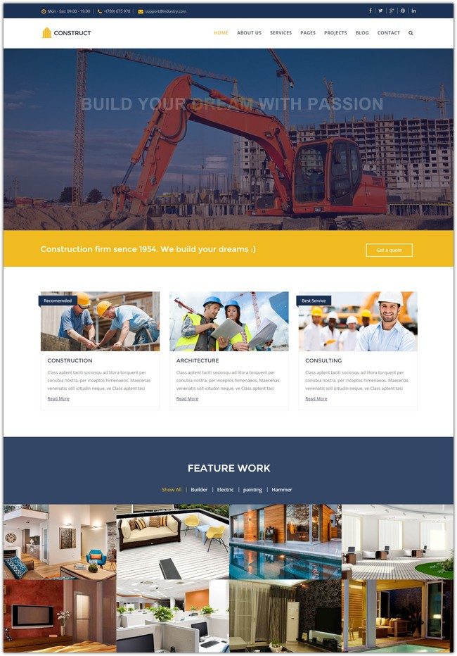 32+ Best Architecture & Construction Joomla Templates 2018 - Templatefor