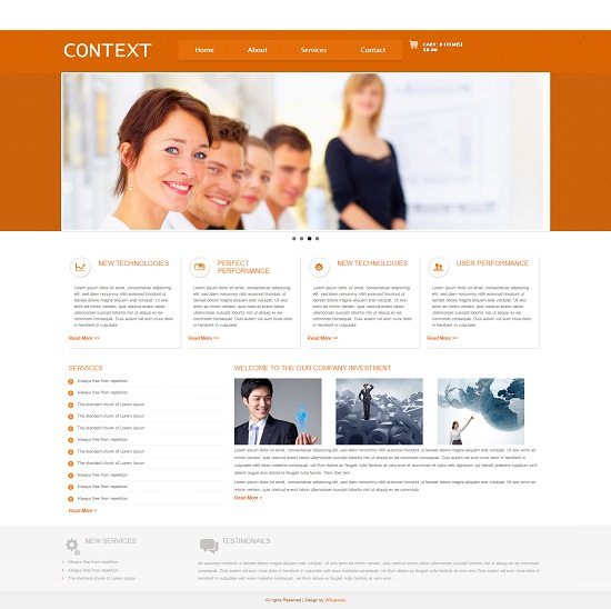 Context mobile web template