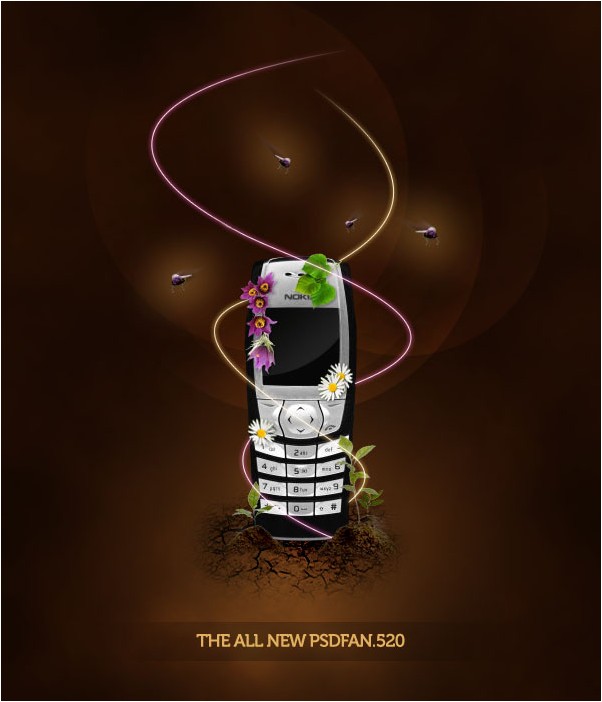 Design a Sleek Nature Themed Phone Advert