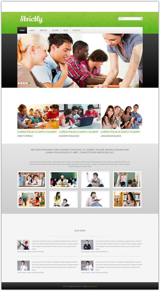 Education Mobile Website Template