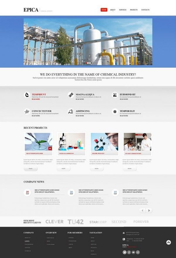 60+ Best Industrial Website Templates [Free & Premium] - Templatefor