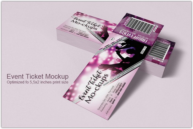 Music Event Tickets Mock-Up