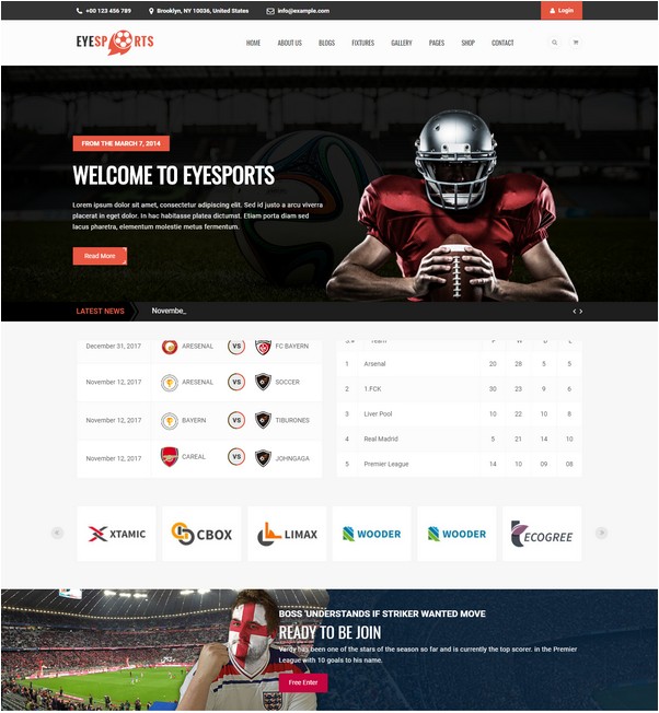 Eye Sports - Fixtures and Sports WordPress Theme